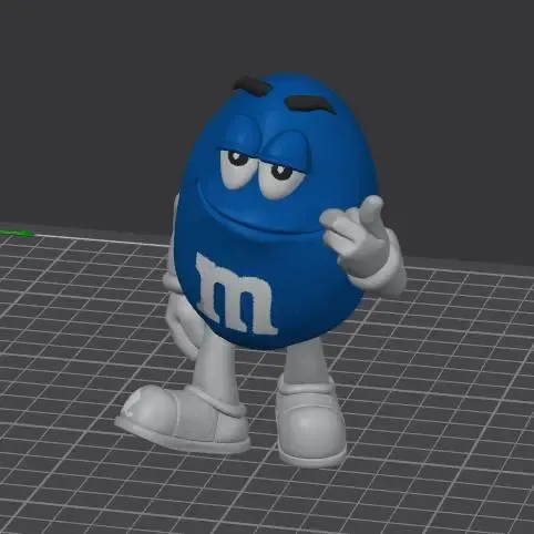 Blue M&M Character