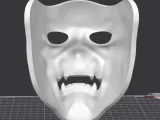 Oni Warrior Wall Mask – 3D Printed Display Piece-3