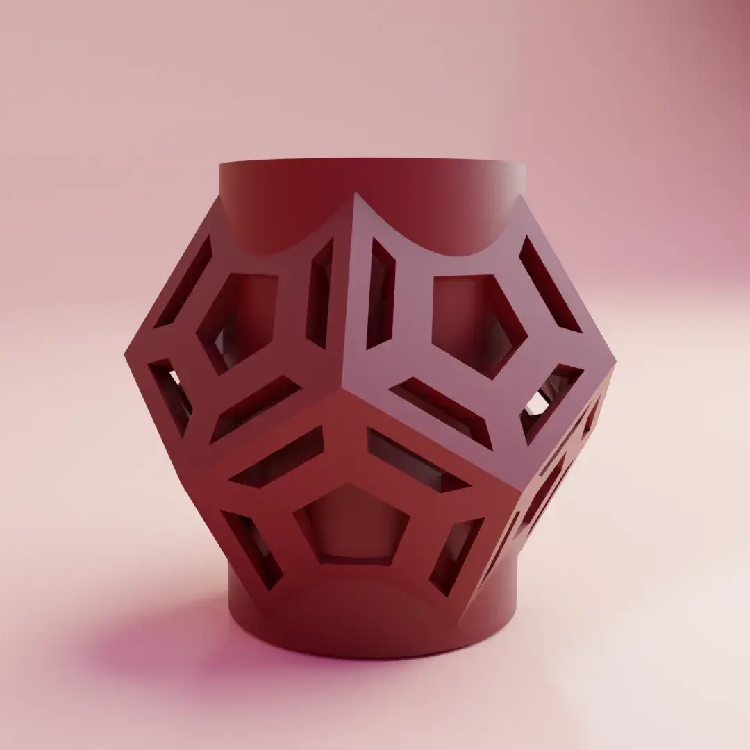 cool void dodecahedron pencil holder idea