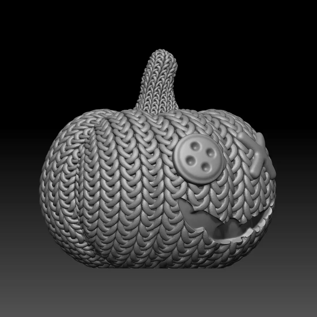 Knitted Halloween Pumpkin