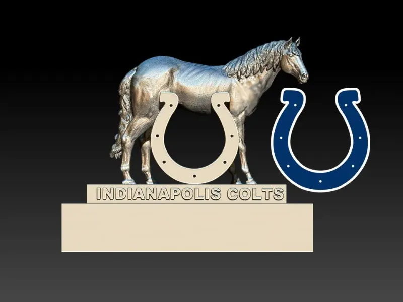 NCAA - INDIANAPOLIS COLTS MASCOT STATUE - DECOR - 3D PRINT