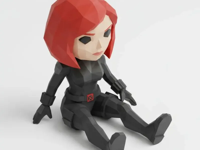 Black Widow Chibi Figure 🕷️🖤