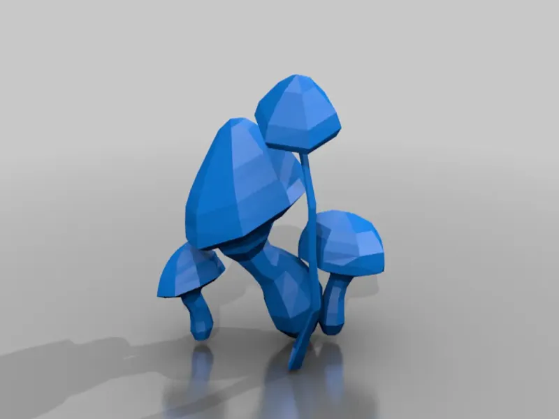 mushroom cluster - low poly