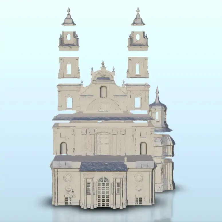 Baroque cathedrale - terrain WW2 scenery modern miniatures