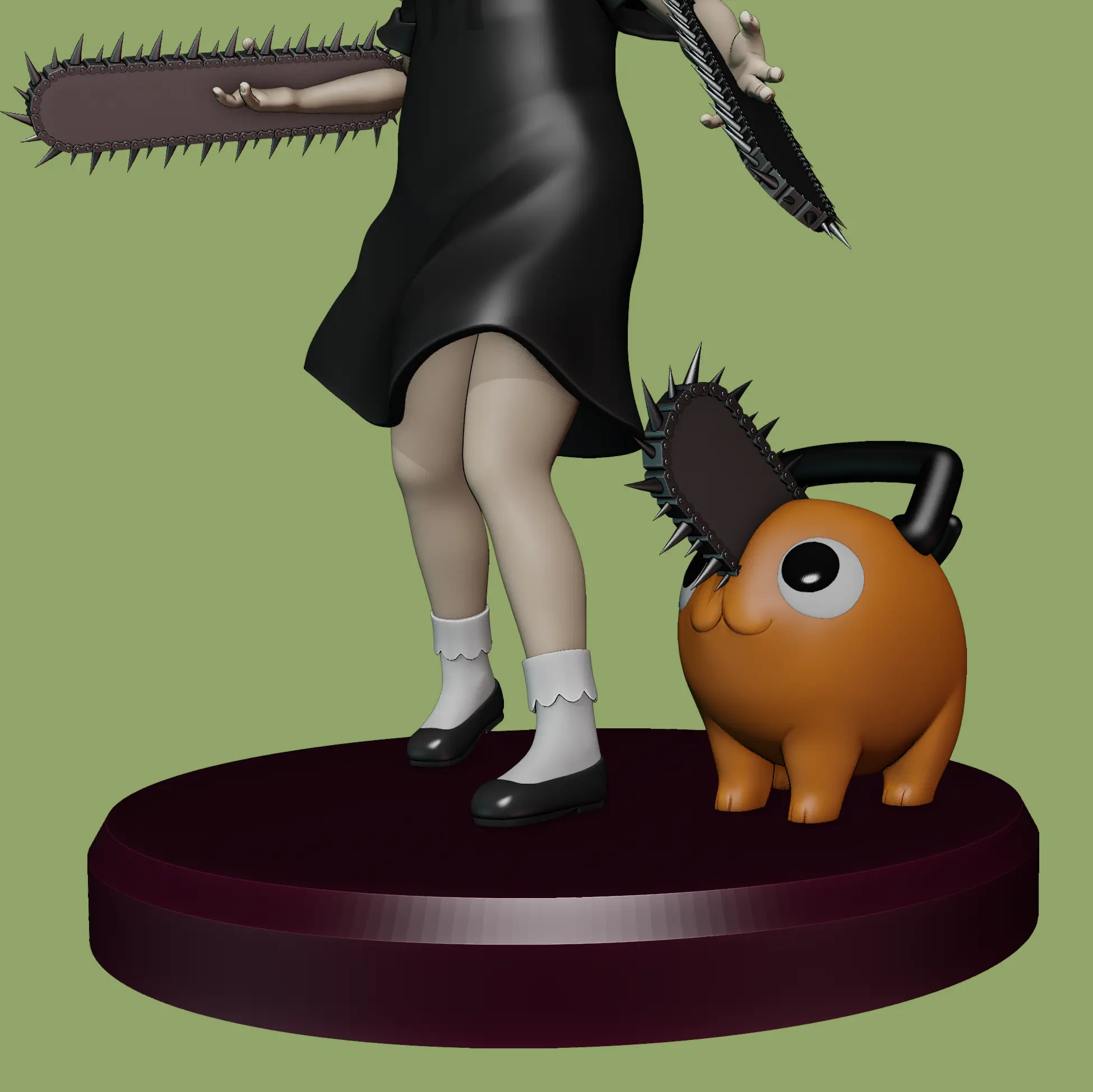 anya forger and pochita - spy x family - chainsaw man