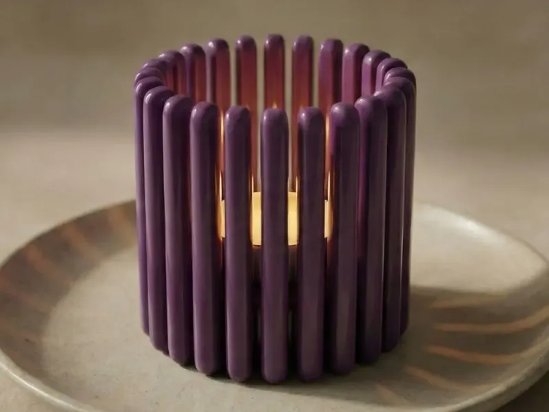 Vertical Ribbed Cylinder | Ambient Light Tower