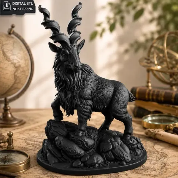 Markhor STL – Mountain Goat Statue