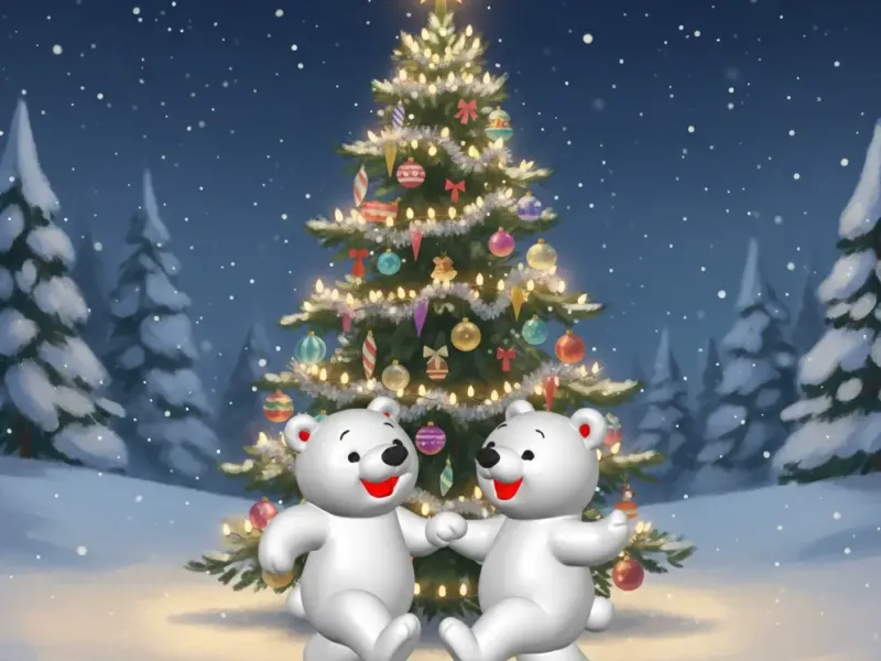 Polar Bears Christmas Ornament