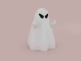 HALLOWEEN SPECIAL CUTE LITTLE ANGRY GHOST-0
