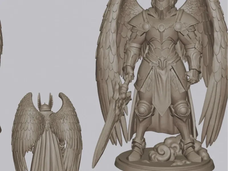 Armored Angel Warrior – Fantasy Sci-Fi Figurine 3D Print