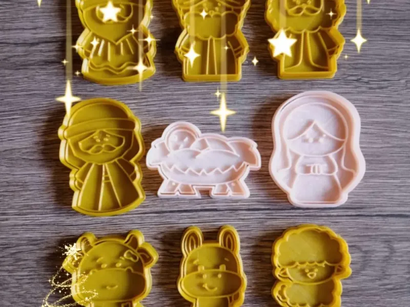 NAVIDAD PESEBRE CORTANTE DE GALLETAS