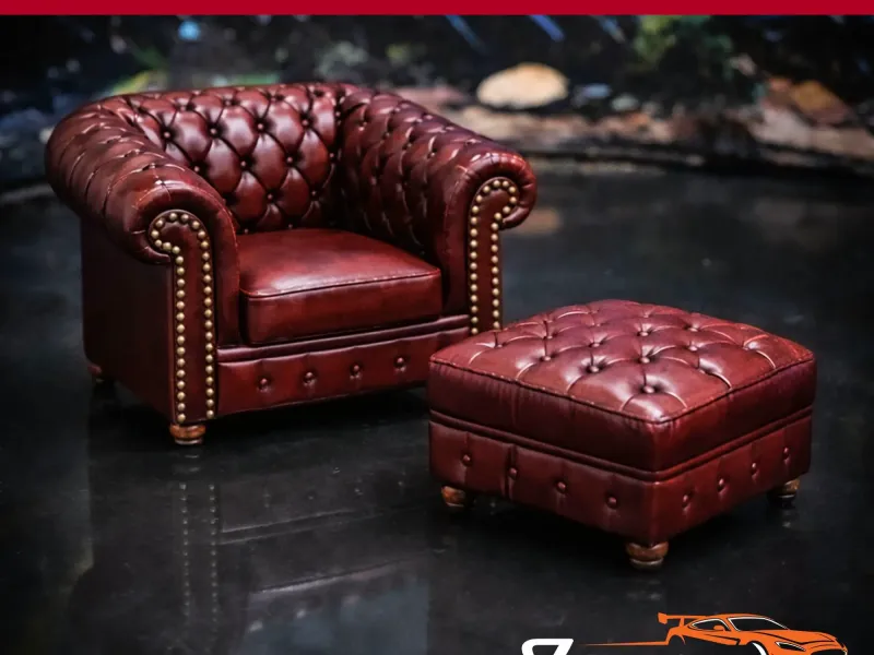 DIORAMA-ZUBEHÖR - Chesterfield-Sessel & Ottomane