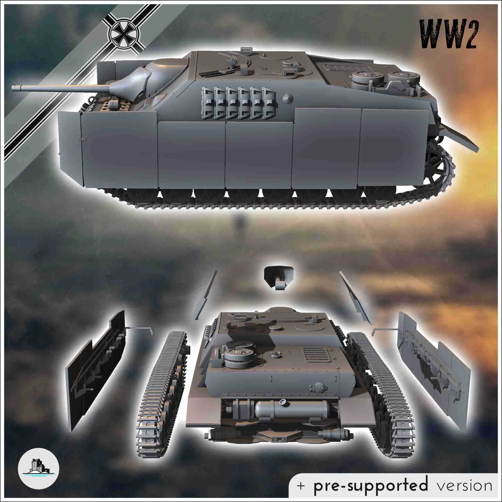 Jagdpanzer IV/70 (V) - miniatures tank ww2 flames war bolt a