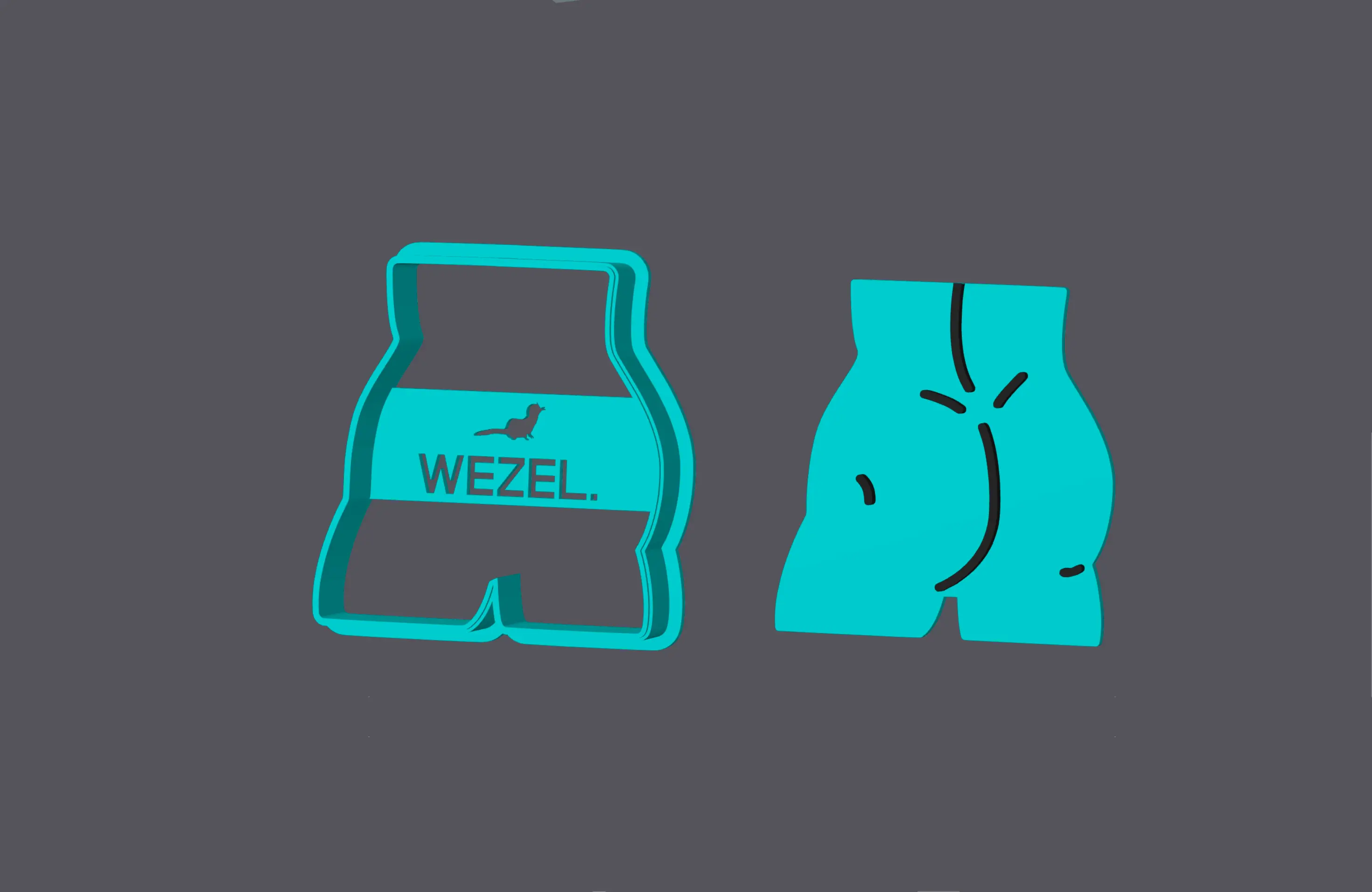 Male Butt - Cookie Cutter