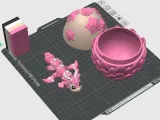 Valentine Dragon and Rose Egg (STL, 3MF), Floral Dragon-7