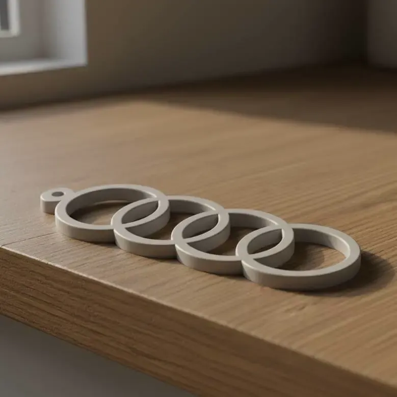 Audi logo keychain