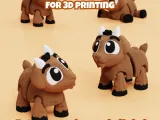 Articulated Goat 3D Print File: Flexi Fidget Toy-1