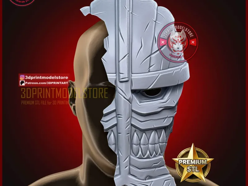 Shinji Half Mask - Bleach Ichigo Hollow Mask - Anime Cosplay