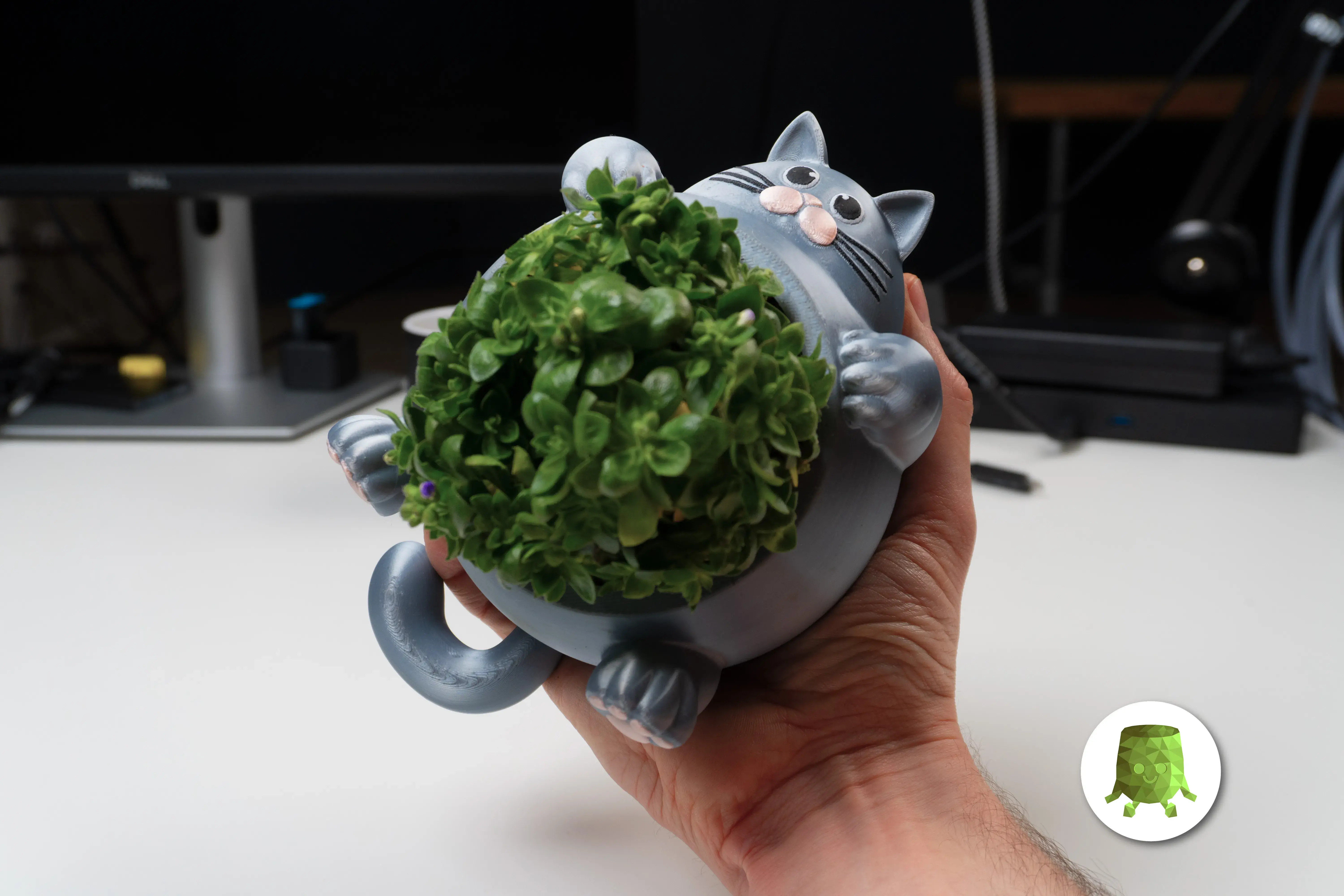 Chunky Cat Plant Pot