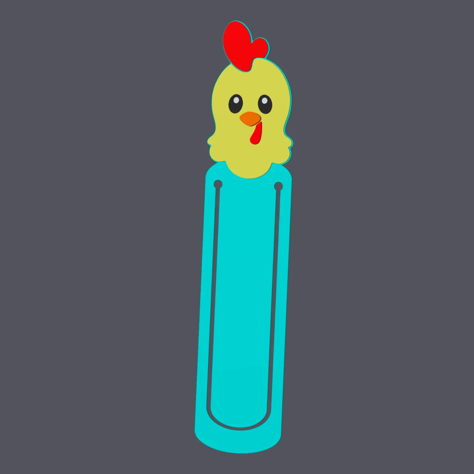 Rooster Head - Farm Animals - Bookmark v2