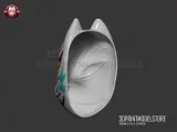 Japanese Kitsune Fox Mask - Oni Samurai Halloween Cosplay-3