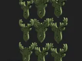 Decorative Deer Head SVG Bundle | 9 Antler Designs | CNC-5