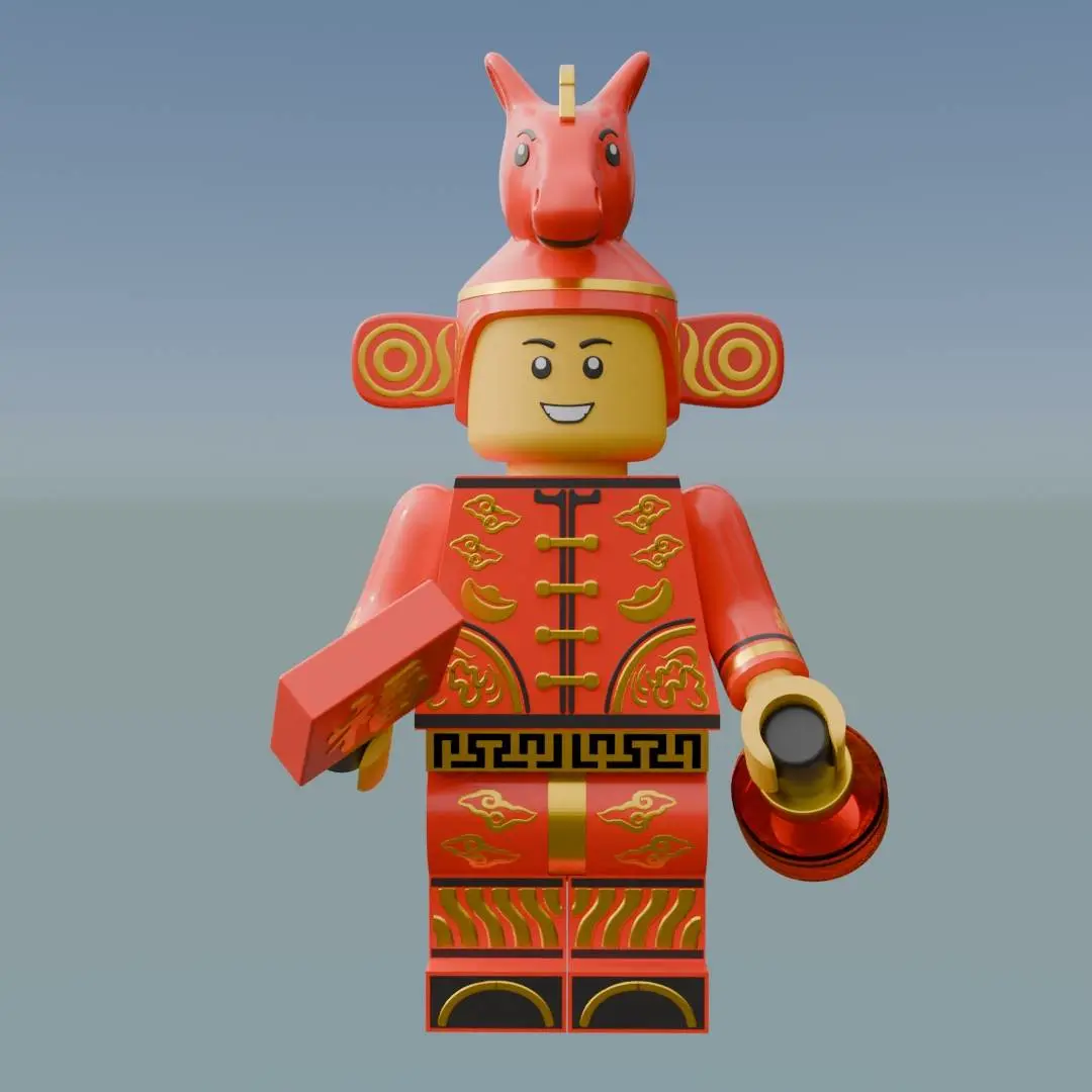 Brick Figure Oversize for Chinese Celebration Lunar New Year