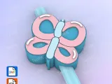 Straw Topper butterfly balloon-1