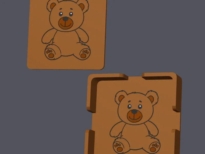 Teddy Bear - Square Coasters with holder
