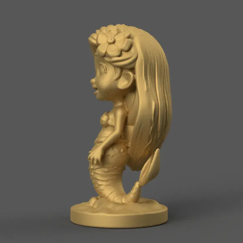 Cute Mermaid 3D Model – STL File for Decoration Gifts