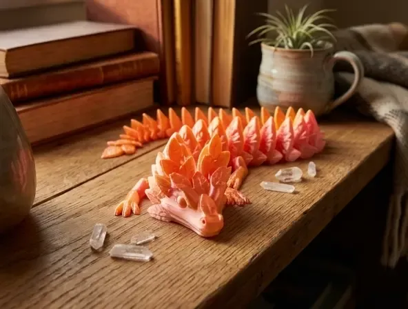 Articulated Spiky Crystal Dragon Toy