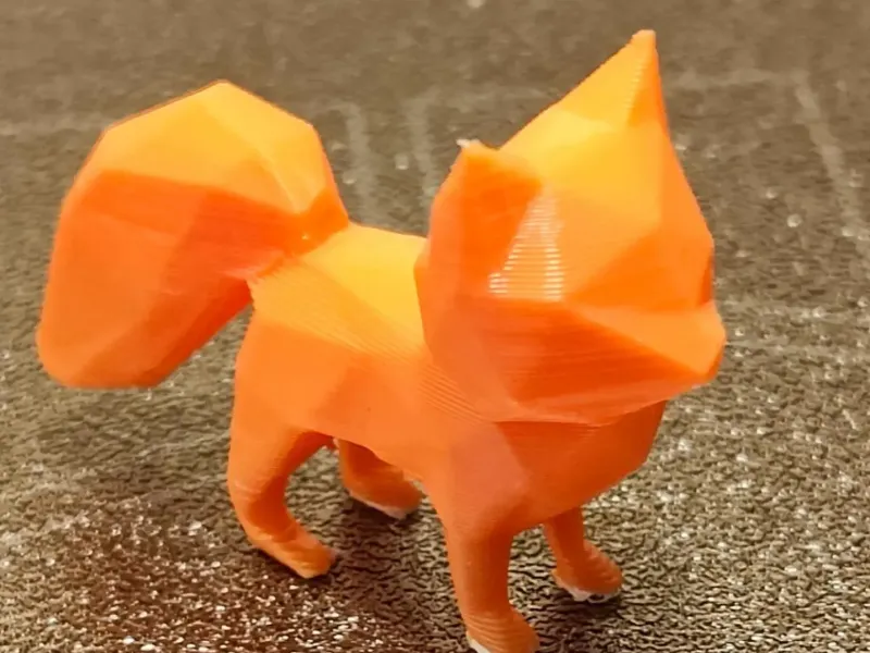 Low poly arctic fox