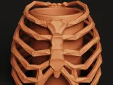 Ribcage Skeleton Planter | Gothic Anatomy Flower Pot-1