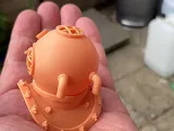Шлем глубоководного водолаза с дополнительным черепом и подставкой-2