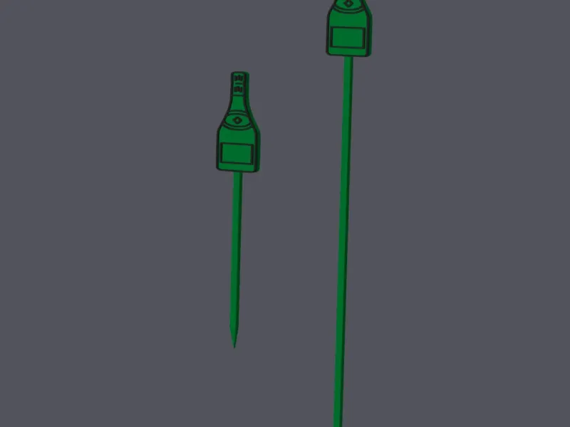 Champagne Bottle - Cocktailset with stick and pick