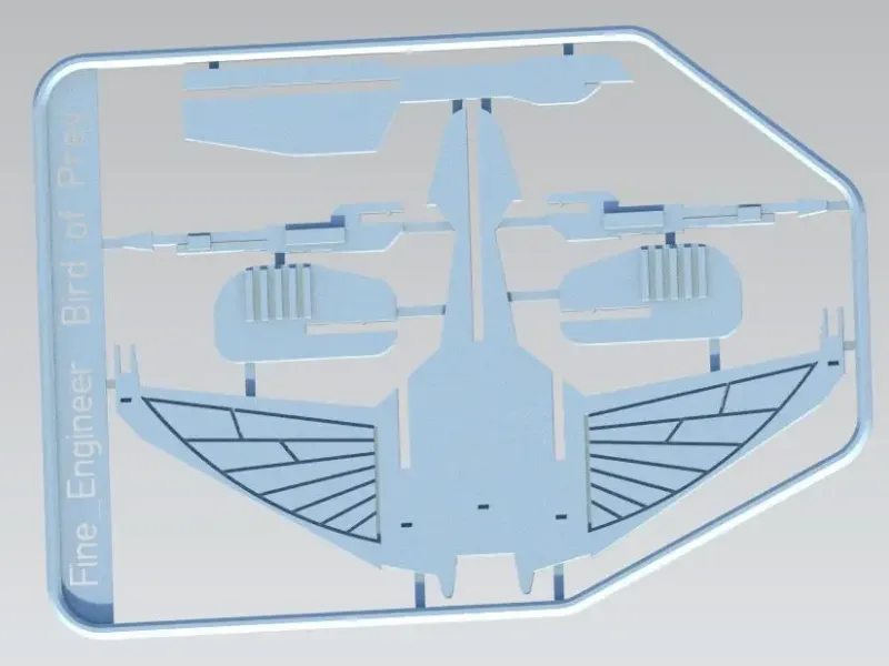 Scheda kit Uccello rapace Klingon di Star Trek