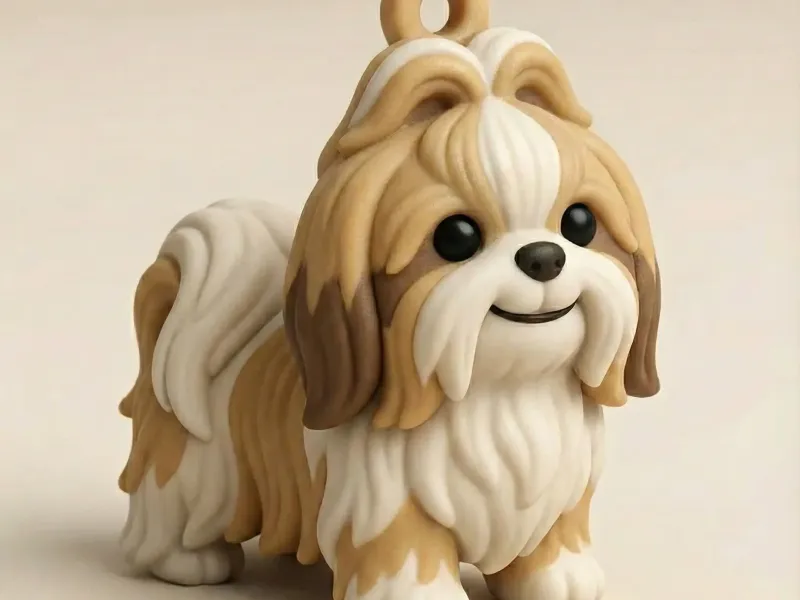 Shih Tzu Female Chibi - Keychain 