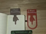 I Hate Reading Bookmark - Middle finger-2