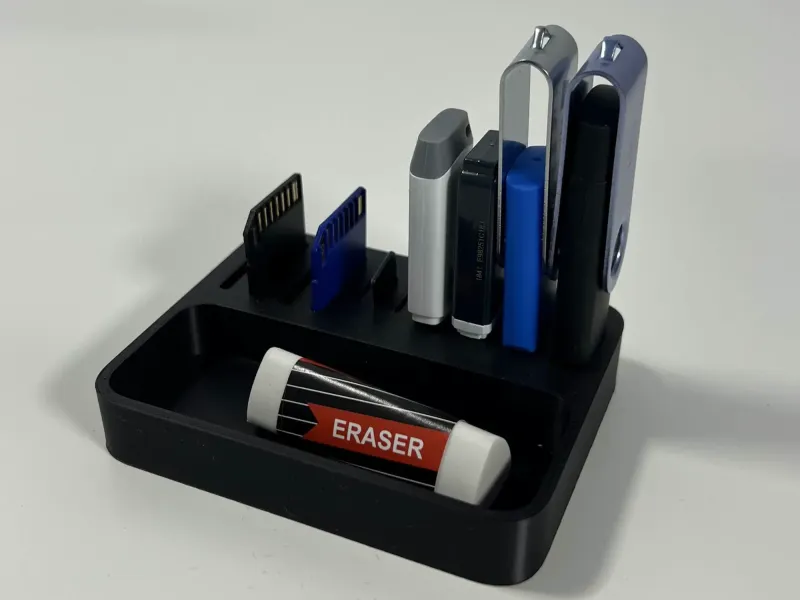 Schreibtisch-Organizer, USB-, SD-Karten- und MicroSD-Kartenhalter