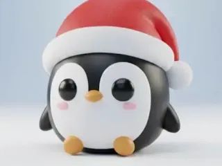 pinguino navideño