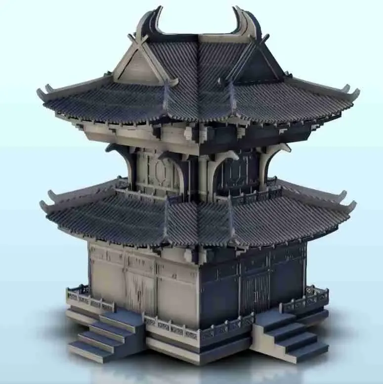 Asiatischer Turm mit Etage 21 - Japan China Korea Vietnam Ost