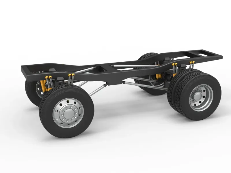 Chassis of Monster Truck with semi truck wheels Scale 1:25