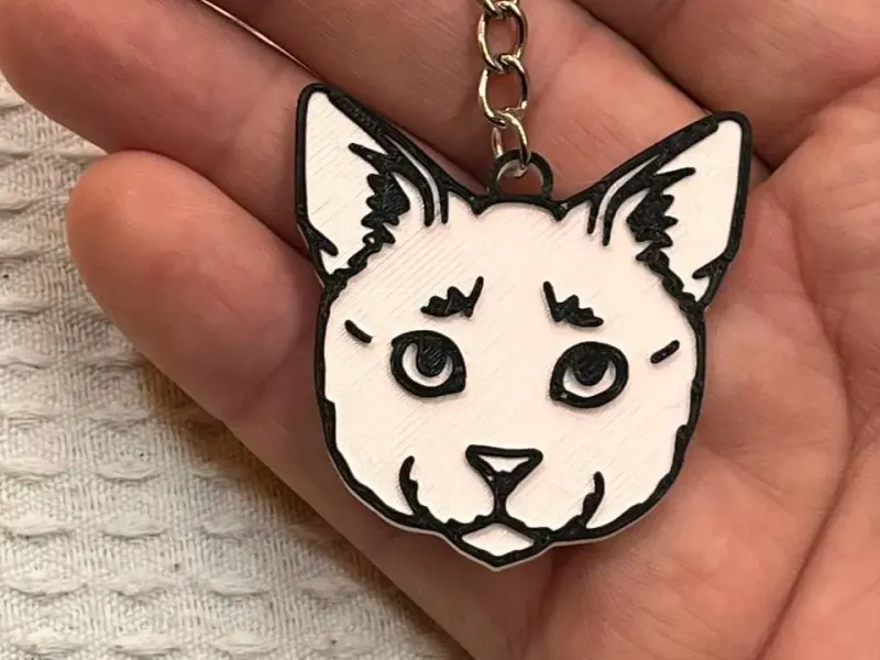 Sleutelhanger Witte Kat