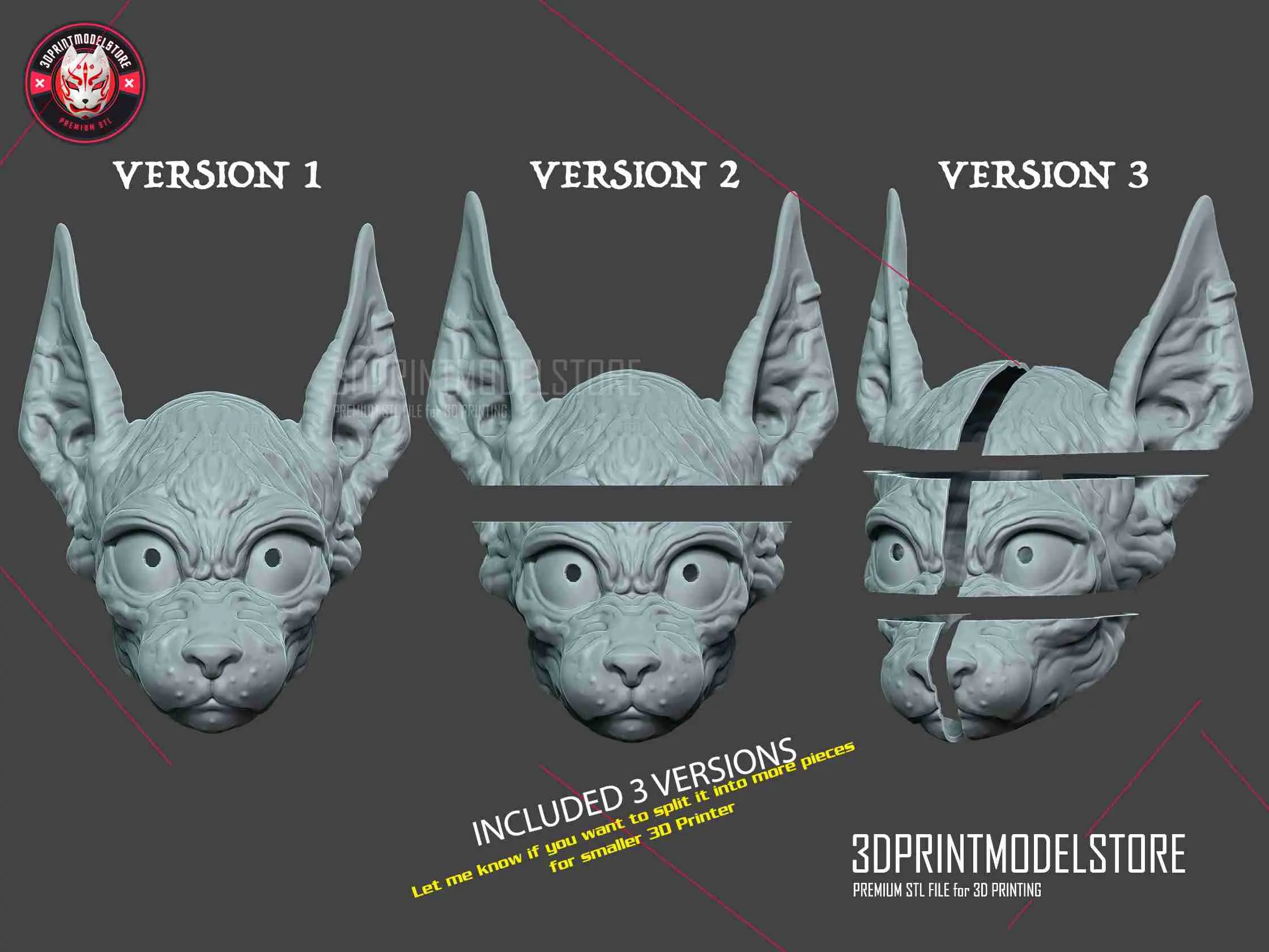 Cosplay STL Download - Beerus Realistic Helmet - Dragon Ball - Sphynx ...