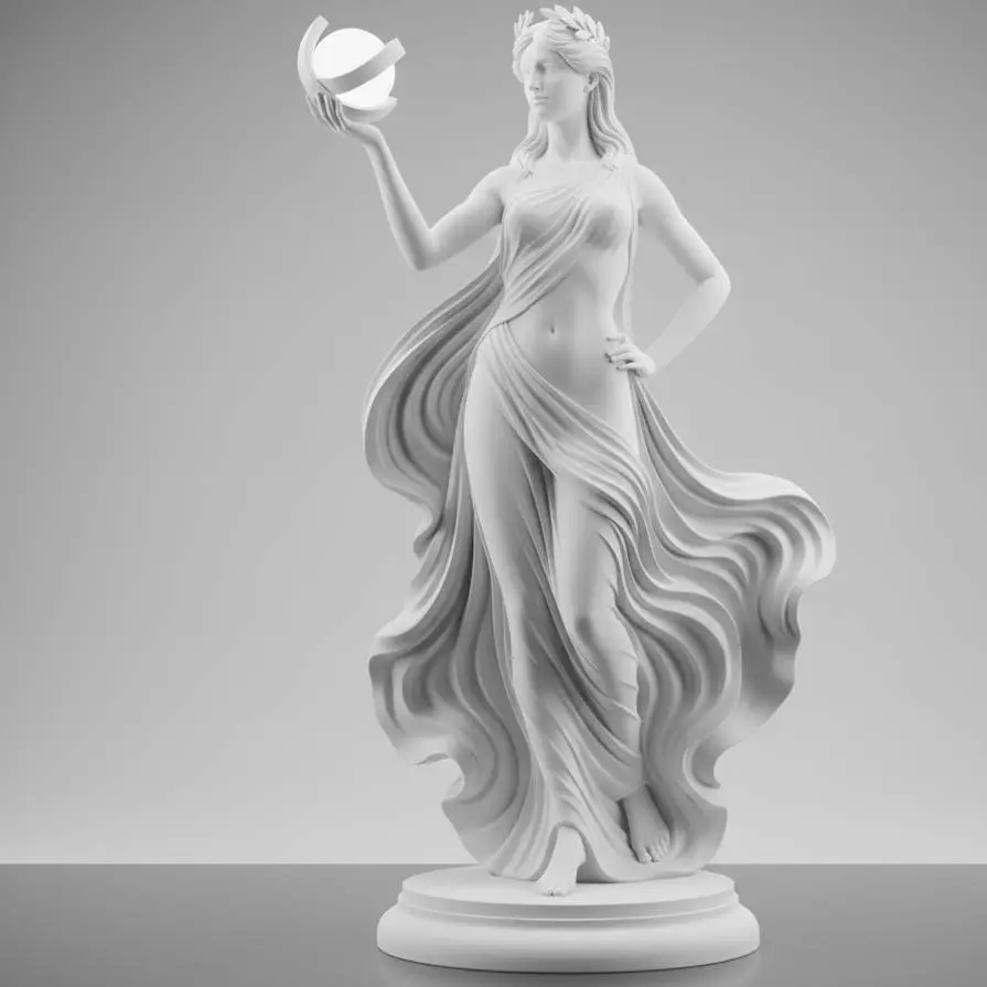 Glorious Greco-Roman Woman Figurine Decor