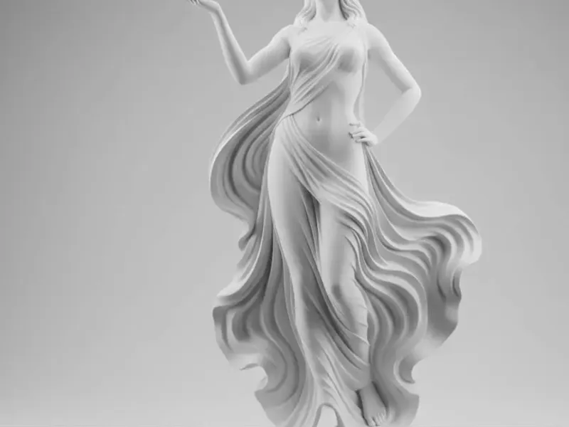 Glorious Greco-Roman Woman Figurine Decor