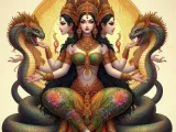 2980 Indian Serpent Woman Dancer on Pedestal magic monster-0