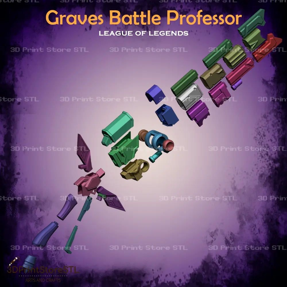 Cosplay del Profesor de Batalla Graves League of Legends - Archivo STL