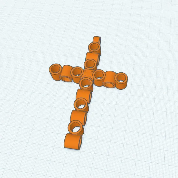 macaroni cross pendant