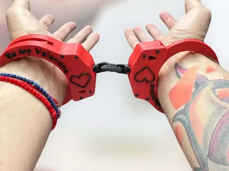 Handcuffs - "Be my Valentine"